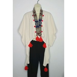 Tribal high-low cardigan